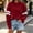 Red, variant on Striped Sweatshirt for Women Pullover Long Sleeve Sweatshirt Crewneck Pullover Tops Fall Fashion Outfit