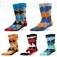 thumbnail image 2 of 5 pares de calcetines de vestir para hombre, calcetines de algodón peinado con estampado colorido y divertido, 2 of 7