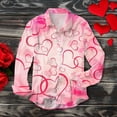 thumbnail image 5 of JLFKNG Mens T-Shirts Short Sleeve Shirts For Men Romantic Valentines Day Love Heart Printed Buttons Up Breathable Shirt Tops Suitable For Vacation, 5 of 7