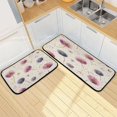 thumbnail image 7 of 2-Piece Kitchen Rugs Set Non-Slip Mats Carpet Floor for Kitchen, Bathroom (19.7"x27.6" & 19.7"x47.2") Pink and Purple Dandelions, 7 of 7