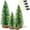 A-4pcs Green+Lights, variant on Ayieyill 6Pcs Artificial Mini Christmas Tree Sisal Snow Trees Bottle Brush Christmas Trees Pine Trees Ornaments Set of Small Xmas Trees with Wooden Base for Christmas Party Decoration (4 Sizes)