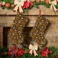 thumbnail image 6 of Lsque Chrysanthemum turkey Pattern 18 Inch Christmas Stockings, Festive Holiday Stocking for Christmas Decorations Holiday Decor, 6 of 8
