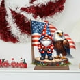 thumbnail image 4 of Lilixerw 4th of July Patriotic Wooden Ornaments,Memorial Day Tree Ornaments Red White Blue Gnome American Flag Wood Farmhouse Independent Day Decor for Small Tree Home Party, 4 of 7