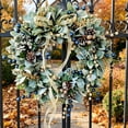 thumbnail image 4 of Bcylexb Spring Berry Wreaths, 15.8" Decorative Door Wreath Artificial Floral Hanging Wreath for Front Door Farmhouse Home Wall Decor, 4 of 8