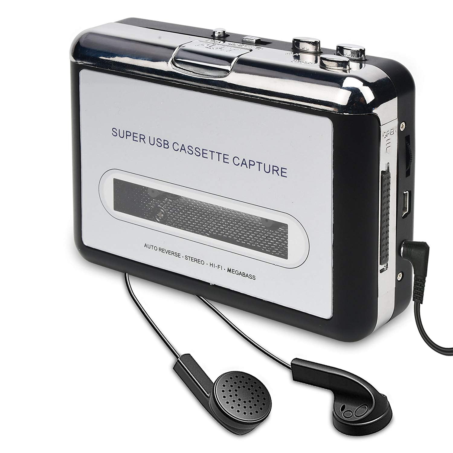 Cassette to MP3 Converter Capture Audio Music Player USB Cassette Tape to PC MP3 CD Switcher Converter Cassette Player Cassette Tape Player with Headphones Plug and Play
