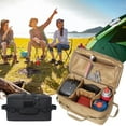 thumbnail image 3 of Boc Camping Storage Bag Large Capacity Multi-compartment Zipper Closure Wear-resistant Oxford Cloth Outdoor Camping Cookware Ground N, 3 of 10