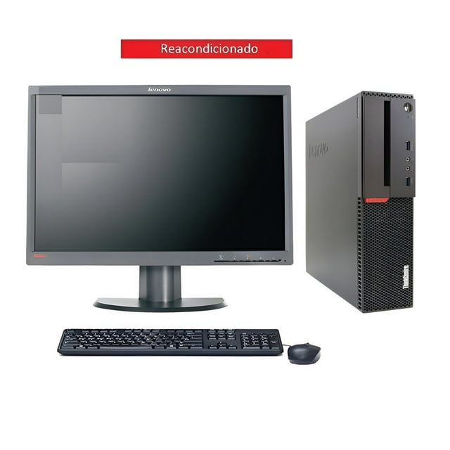 PC LENOVO M900 SFF, Intel Core I5 -6a, 16GB RAM, 256GB SSD, WIFI, MONITOR 20"- EQUIPO CLASE A, REACONDICIONADO