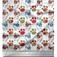 thumbnail image 1 of Soimoi Cotton Voile Fabric Paw & Pug Dog Print Fabric by The Yard 42 Inch Wide, 1 of 1