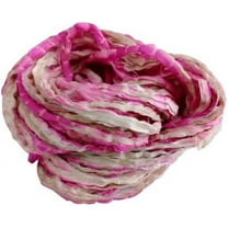 Knitsilk Shibori Sari Silk Ribbon Yarn-Light pink|Best for Crochet, Knitting, and Embroidery,and Jewelry Making |Sustainable and Unique Texture Ribbon Yarn|50 GMS-30 Yards,Pack of 1