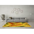 thumbnail image 3 of Ahgly Company Indoor Round Oriental Yellow Modern Area Rugs, 7' Round, 3 of 4