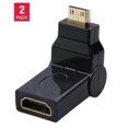 thumbnail image 1 of [2 Pack] Multi Angle HDMI Female To HDMI Adapter Black, 1 of 5