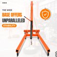thumbnail image 6 of GARVEE 2 Ton(4400lbs) Folding Hydraulic Engine Hoist,Heavy Duty Carbon Steel Engine Lifting Hoist,Orange, 6 of 7