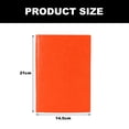 thumbnail image 2 of Large horizontal notebook, vegan leather, cream lined paper | writers, journalists, business meetings and students,orange, 2 of 5