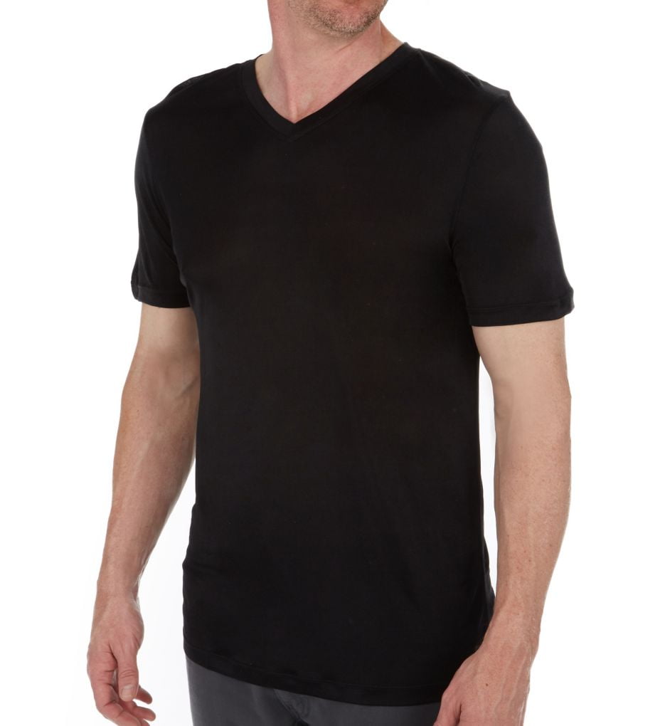 Magic Silk - Men's Magic Silk 2406 100% Silk Knit V-Neck T-Shirt ...