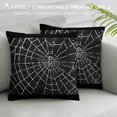 thumbnail image 3 of Halloween Spiderwebs Pillow CoversInch Black and White Grunge Background Decorative Throw Pillow CoversCushion Case for Sofa Couch, 3 of 5
