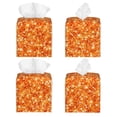 thumbnail image 2 of Kdxio Orange Glitter Print Tissue Box Cover,Square Decorative PU Leather Facial Paper Case Organizer Holder Dispenser for Bathroom,Night Stands,Desk,Car 5.2''X5.2''X5.2'', 2 of 8