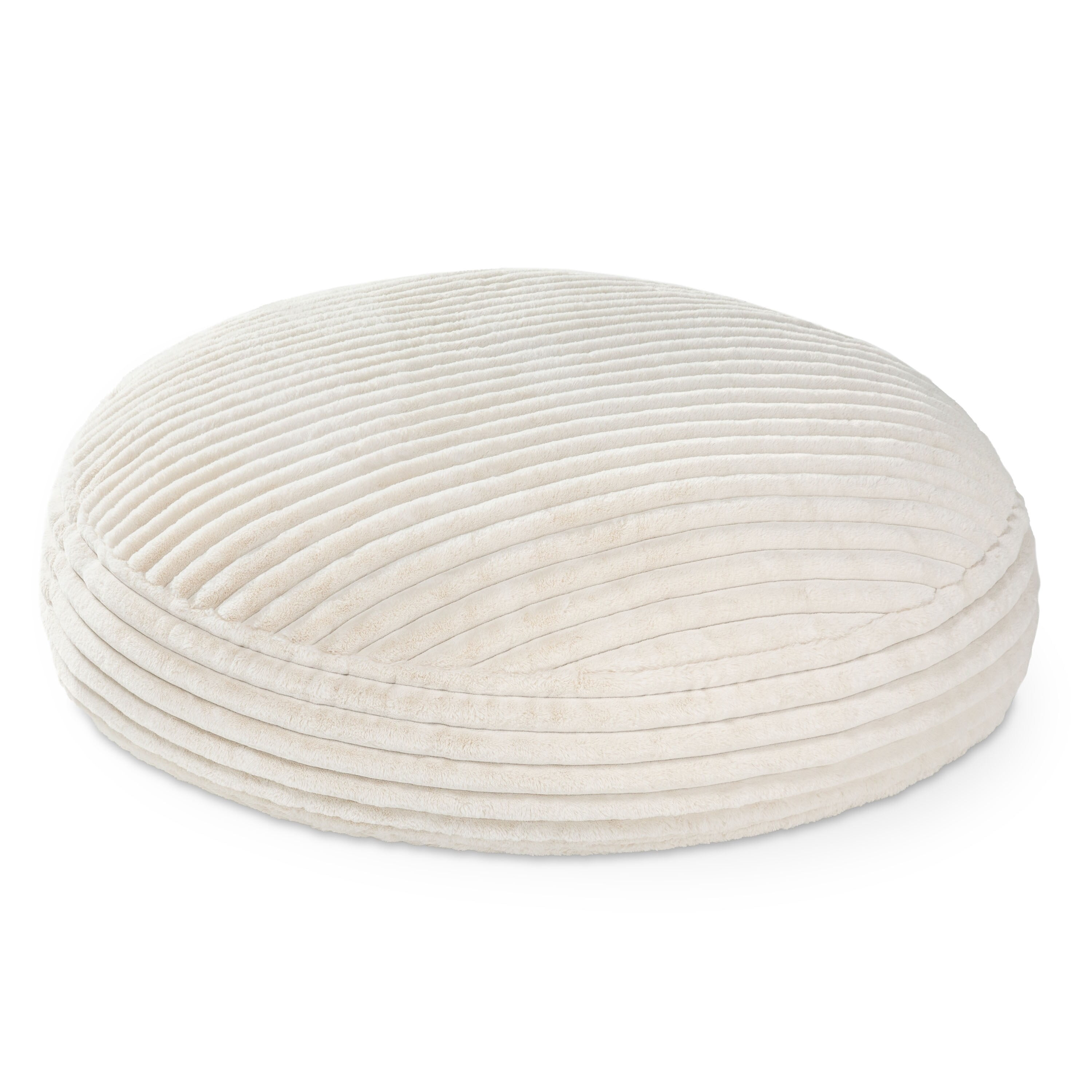 Jaxx 6 Foot Cocoon - Large Bean Bag Chair for Adults, Premium Luxe Faux Fur - Mondo Ivory