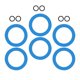 thumbnail image 1 of Flush Valve Seal Replacement Ring Flush Valve Seals Toilets Replacement Parts Homeowners 10.80X10.80X0.25cm Sealing 6 Sets, 1 of 4