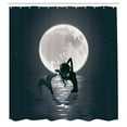thumbnail image 2 of Ambesonne Underwater Shower Curtain, Mermaids at Night, 69"Wx84"L, Black Grey, 2 of 4