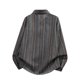 thumbnail image 5 of Ceisia Men's Oversized Vertical Stripe Long Sleeve Turndown Collar Casual Shirt Gifts, 5 of 9