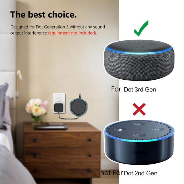 Soporte de pared para Echo Dot de 3ª generación soporte de