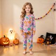 thumbnail image 5 of Leey-World Girls Halloween Pajamas Bamboo Viscose Toddler Girls Kids Pajamas Halloween Pjs Long Sleeve Snug fit 2pcs Soft Jammies, 5 of 9