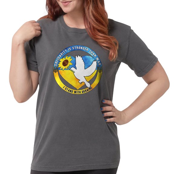 CafePress - I Stand With Ukraine Women's Comfort Colors® T Shi - Womens Comfort Colors® Shirt