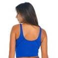 thumbnail image 3 of M&M SCRUBS Women’s Longline Wirefree Padded Medium Support Sports Bra (Medium, True Royal Blue), 3 of 5