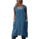 thumbnail image 1 of Yesdood Delantal Para Mujer Delantal De Lino De Algodón Espalda Cruzada Con Bolsillos Vestido Pinafore Para Hornear Cocinar, 1 of 4