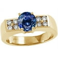 thumbnail image 2 of Tommaso Design� Round 7mm Created Blue Sapphire Ring, 2 of 9