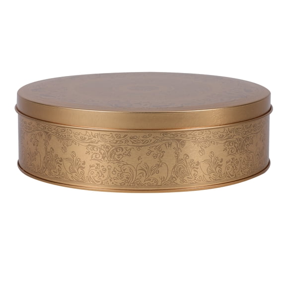 GETAJGHSD Candy Boxes Classic Decorative Baking Tinplate Round Cookie Tins 1Pack