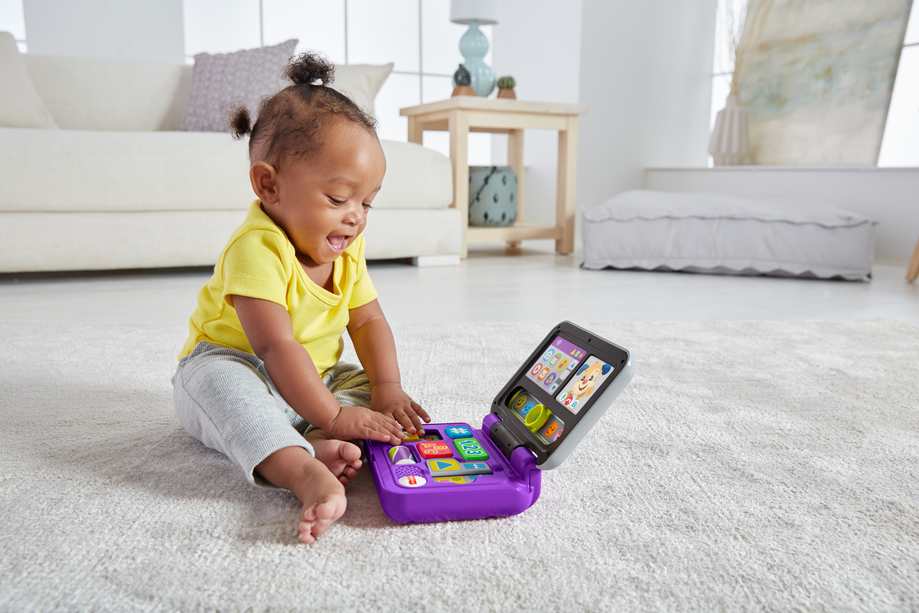 Fisher-Price Laugh & Learn Click & Learn Laptop Pretend Computer Baby & Toddler Toy - image 4 of 8