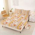 thumbnail image 2 of Manfei Funny Cartoon Turkey Queen Sheets,Happy Halloween Queen Sheet Sets,4-Piece,1 Flat Sheet,1 Fitted Sheet and 2 Pillowcases, 2 of 6