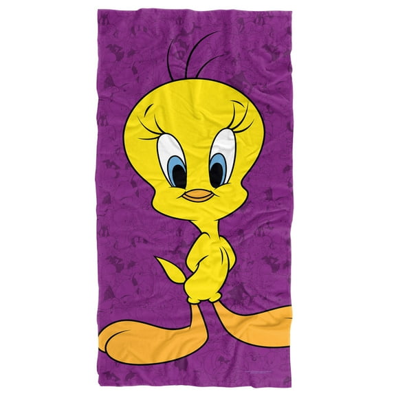 Looney Tunes Beach Towel, 30"x60" Tweety Bird Character Beach Towel