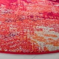thumbnail image 3 of SAFAVIEH Madison Oscar Abstract Distressed Area Rug, Red/Ivory, 6'7" x 6'7" Round, 3 of 8