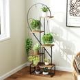 thumbnail image 4 of Gymax 6-Tier Metal Plant Stand w/12 Boards 6 Hanging Hooks Tall Flowerpot Display Rack, 4 of 10