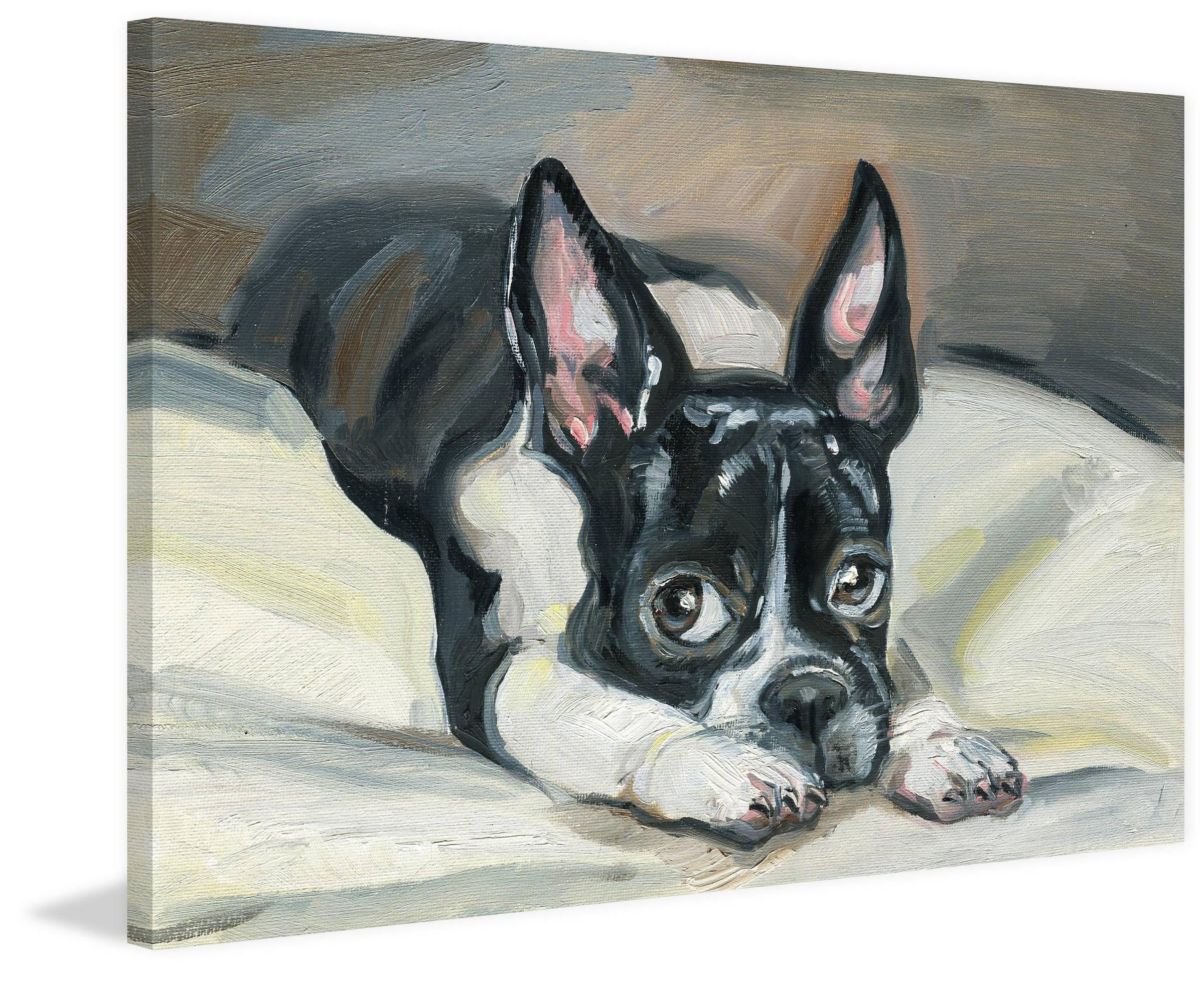 Marmont Hill Frenchie Eyes Canvas Wall Art