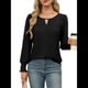 thumbnail image 3 of Blusas de Larga para Mujer, Blusas Informales de Negocios, Elegantes, para el Trabajo, la Oficina, Camisas Holgadas de Verano, Conjuntos de Moda 2025 Negro L, 3 of 8