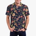 thumbnail image 2 of Cauagu Flower Print Men's Polo Shirts, Short-Sleeve Polo Shirts for Men Performance Golf Shirt Athletic Casual Collared T-Shirt-Large, 2 of 8