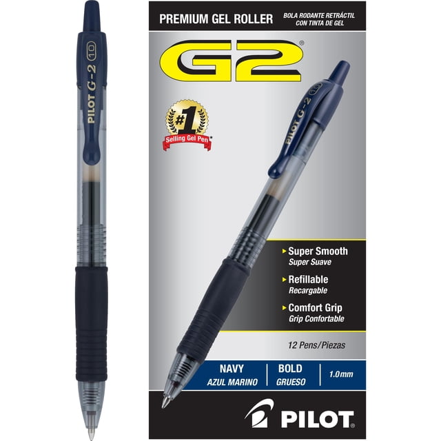 Bolígrafos de gel Pilot G2 Premium Bold Point de 1 mm, paquete de 12
