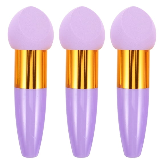LULULION Makeup Sponges Wedges Angled Gold 3Pcs for Makeup Enthusiasts