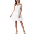 thumbnail image 2 of INSPIRE CHIC Women's Summer Dresses Sleeveless Cami Sundress Adjustable Strap Mini Beach Dress L White, 2 of 5
