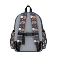 thumbnail image 3 of Basketball and Baseball Black Pattern Cute School Backpack with Padded Back and Adjustable Shoulder Straps 13.4"x11"x4.7", 3 of 5