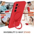 thumbnail image 4 of KOMI for Galaxy S25 Case with Stand, Slim Liquid Silicone Phone Cases for Samsung Galaxy S25 Compatible with MagSafe, Full Camera Protection Magnetic Kickstand Case for Samsung S25, Red, 4 of 9