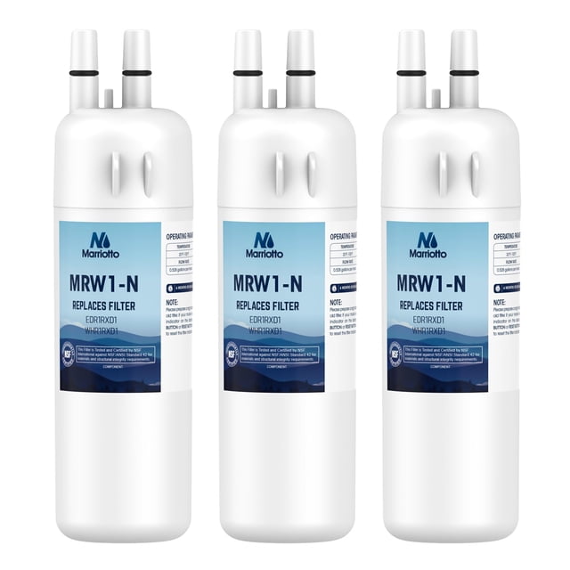 MARRIOTTO EDR1RXD1 Filtro de agua para refrigerador compatible con Whirlpool W10295370A, WHR1RXD1, KAD1RXD1, Filtro 1, W10295370, P4RFWB, P8RFWB2L, 46-9930, 46-9081 Filtro de agua para refrigerador, p