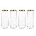 thumbnail image 2 of Golden Plastic Cup for Home Use with Smooth Touch and Simple Design Fits Wine or Beverages 4 Pieces, 2 of 4