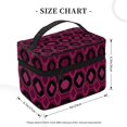 thumbnail image 2 of Handbag Travel Bag Cosmetic Bag 9×6.3×6.7in Multi-Function Bag Large Capacity For Camping Travel Family Travel Darkmagenta Geometric Patterns_2, 2 of 6
