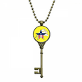 thumbnail image 1 of America Star Flag Shine Bright Key Necklace Pendant Tray Embellished Chain, 1 of 3