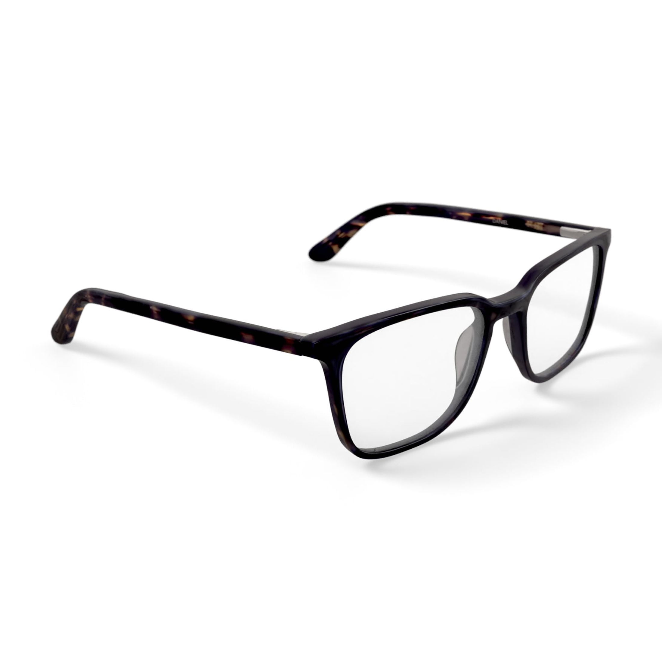 Walmart Men's MC004 Daniel Square Prescription Eyeglasses with Case, Brown Tortoise