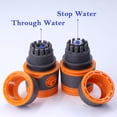 thumbnail image 2 of 3 uds 1/2 "3/4" adaptador de manguera de jardín conector rápido de 16mm con juntas de acoplador de agua de parada tubo de riego conectar extensor de reparación, 2 of 5